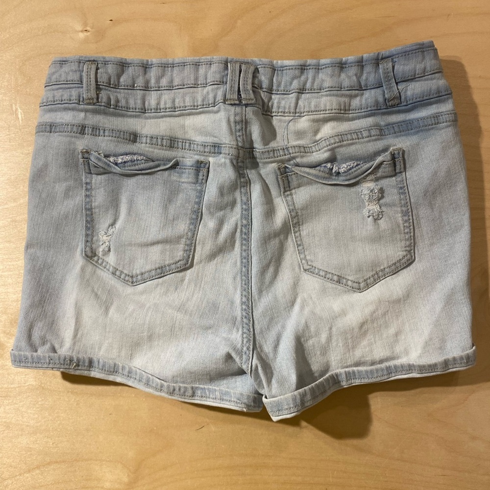 Blue Spice Sky Blue Casual Jean Button Fly Shorts16 (OE) - Picture 6 of 6